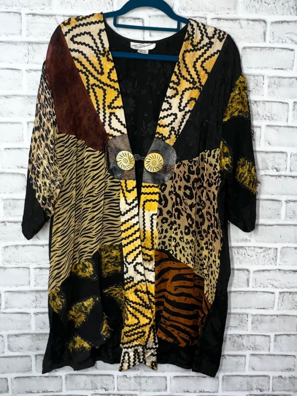 🐆VINTAGE |•STERLING•| Animal Print Kimono Top One Size